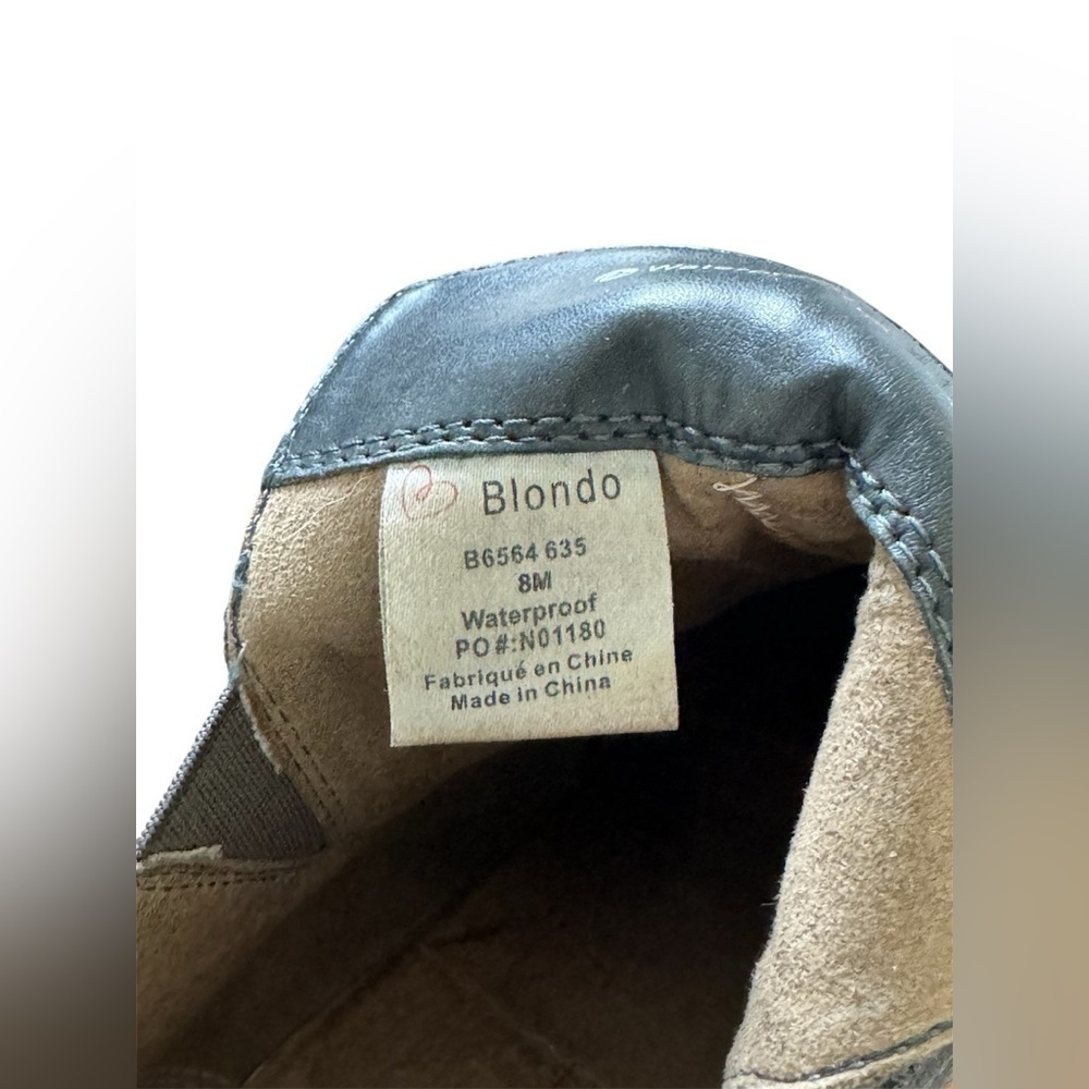 Blondo Charcoal Suede Wedge Boots - Picture 4 of 4